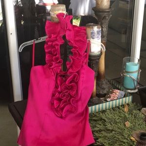 100% silk, Ruffle backless sexy top